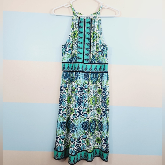 London Times Paisley Print Halter Dress - Picture 10 of 12